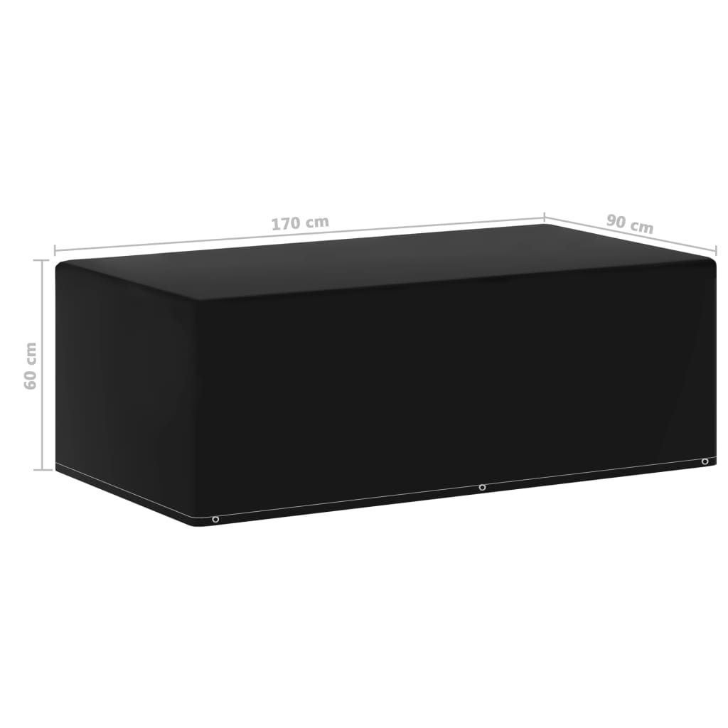 vidaXL Κάλυμμα Επίπλων Κήπου 6 Κρίκους για Ψησταριά Υγρ. 170x90x60εκ.