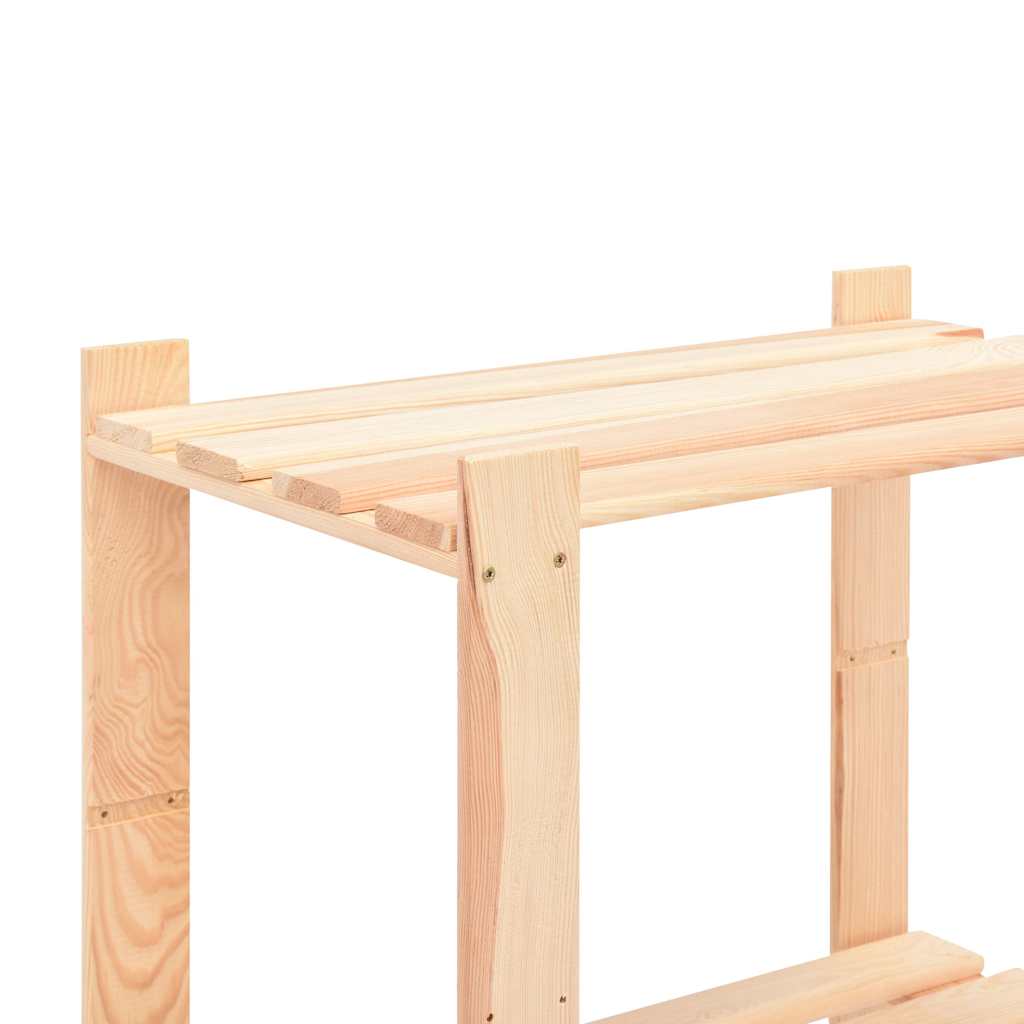 vidaXL Ραφιέρες 5 Επιπέδων 2 τεμ 250 κ 80x38x170 εκ Μασίφ Ξύλο Πεύκου