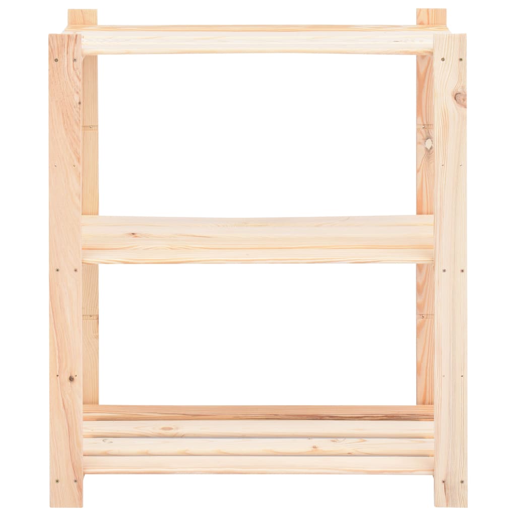 vidaXL Ραφιέρες 3 Επιπέδων 2 τεμ 150 κ. 80x38x90 εκ. Μασίφ Ξύλο Πεύκου