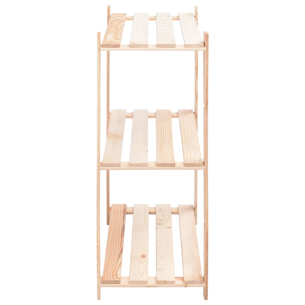 vidaXL Ραφιέρες 3 Επιπέδων 2 τεμ 150 κ. 80x38x90 εκ. Μασίφ Ξύλο Πεύκου
