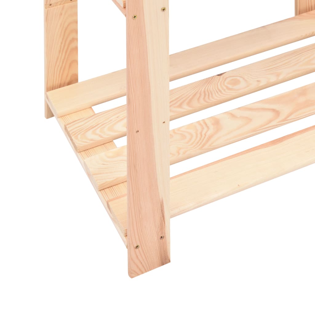 vidaXL Ραφιέρες 3 Επιπέδων 2 τεμ 150 κ. 80x38x90 εκ. Μασίφ Ξύλο Πεύκου