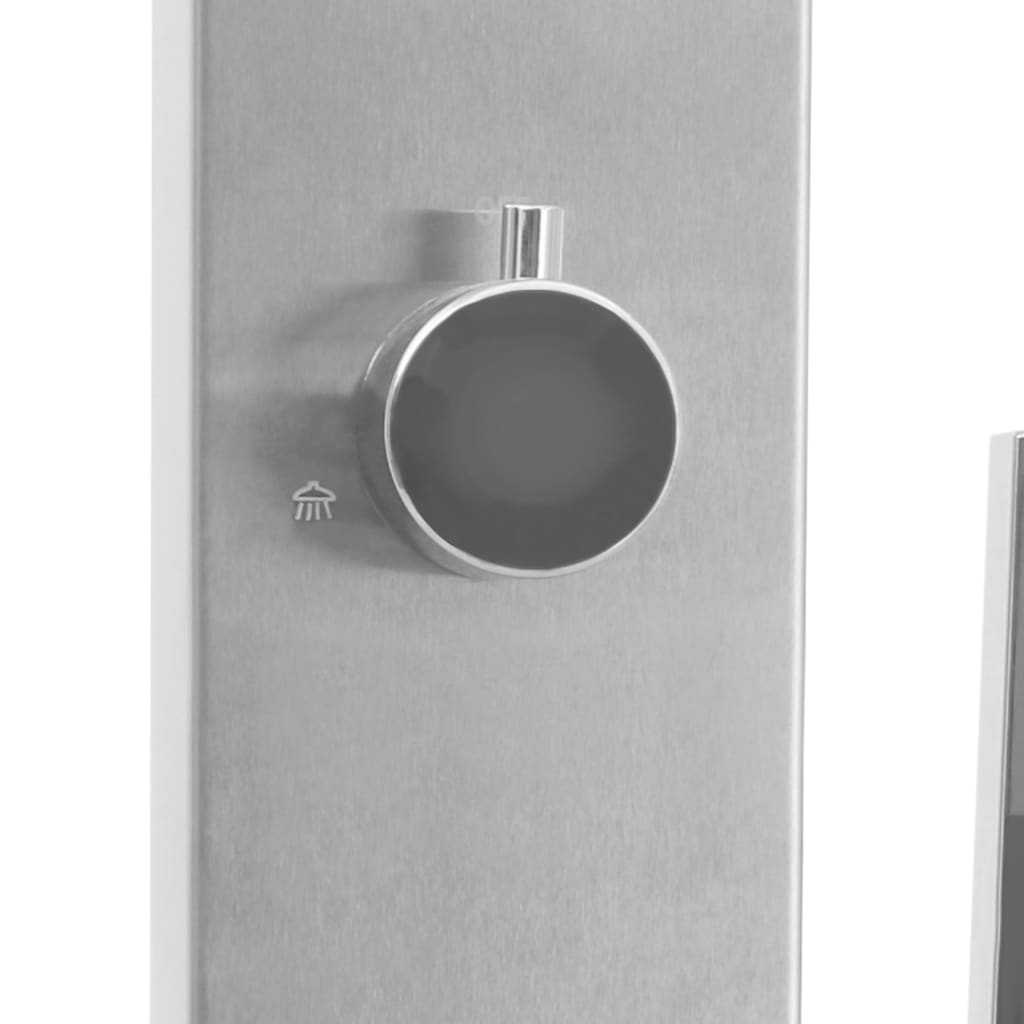 vidaXL Ντουζιέρα με Βάση Εξωτερικού Χώρου από WPC / Ανοξείδωτο Ατσάλι