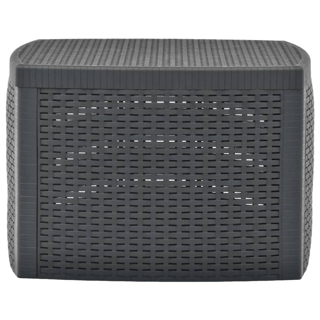 vidaXL Βοηθητικό Τραπέζι Ανθρακί 54 x 54 x 36,5 εκ. Πλαστικό
