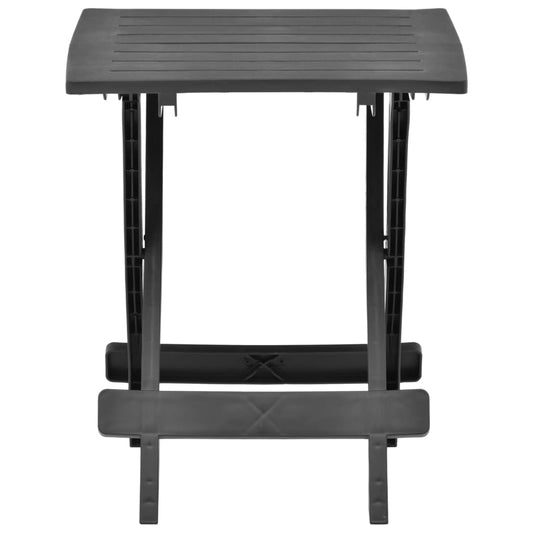 vidaXL Τραπέζι Κήπου Πτυσσόμενο Ανθρακί 45 x 43 x 50 εκ. Πλαστικό