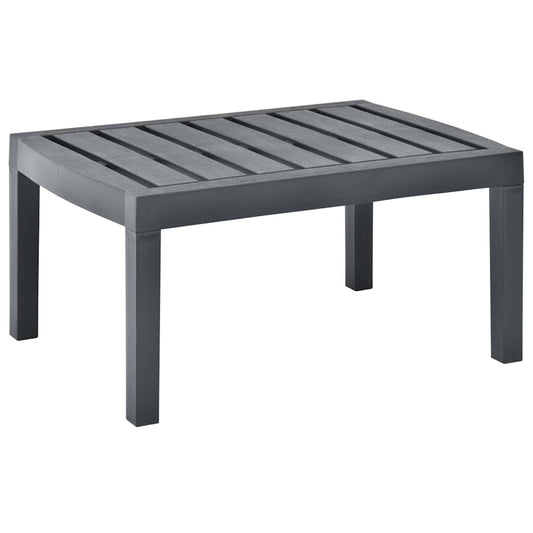 vidaXL Τραπεζάκι Κήπου Ανθρακί 78 x 55 x 38 εκ. Πλαστικό