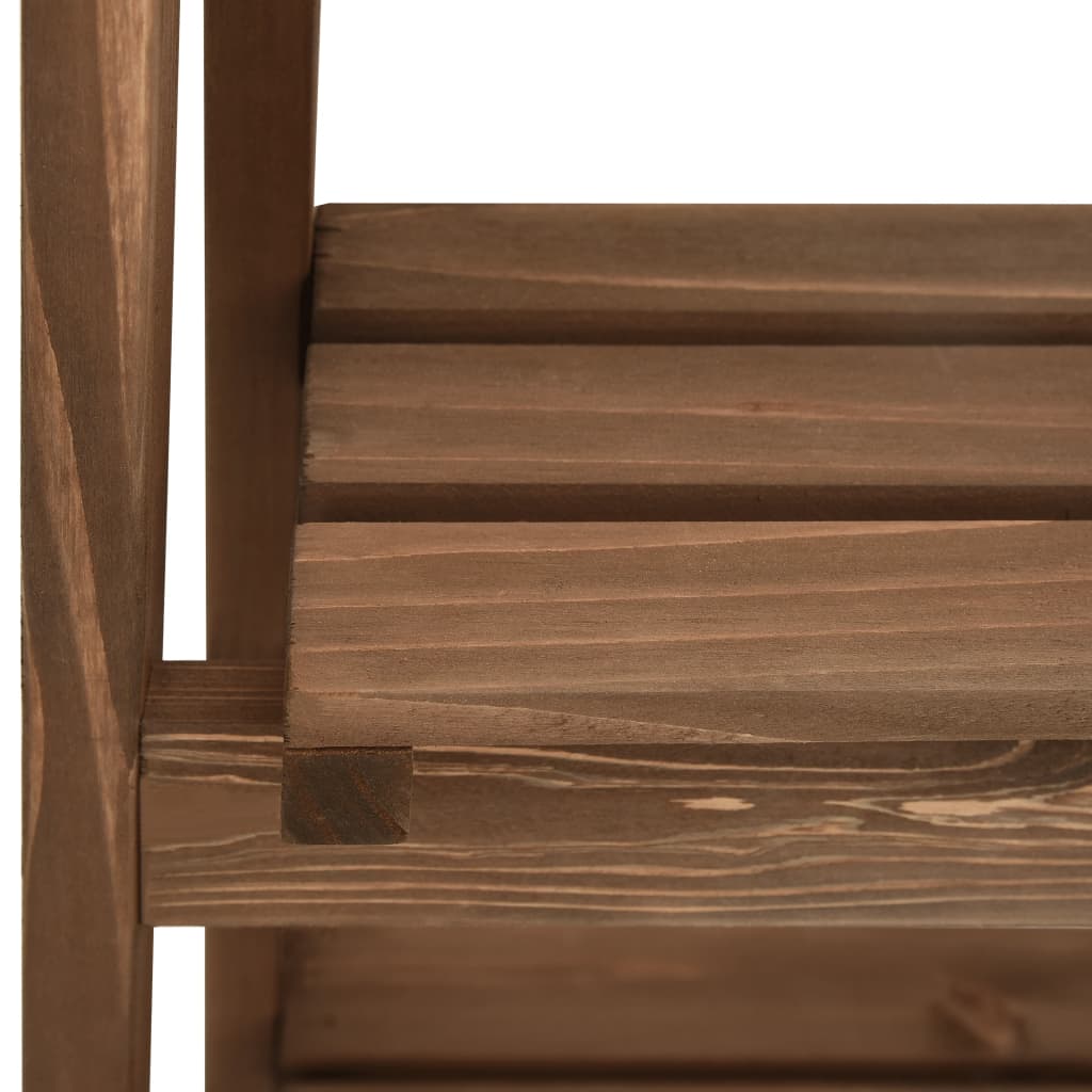 vidaXL Ραφιέρα Φυτών Τριώροφη με Πίνακα 40 x 30 x 90εκ από Μασίφ Ελάτη