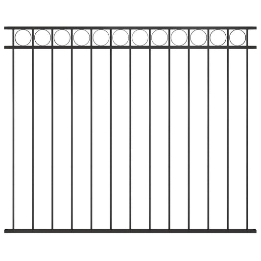 vidaXL Πάνελ Περίφραξης Ατσάλινο Μαύρο 1,7x1,5 μ.