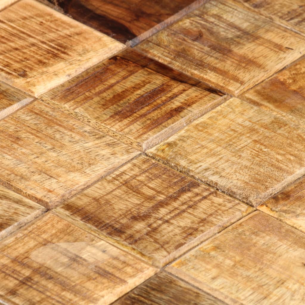 vidaXL Τραπεζάκια Σαλονιού με Σχέδιο Μπλοκ 2 τεμ. Ακατέργαστο Μάνγκο