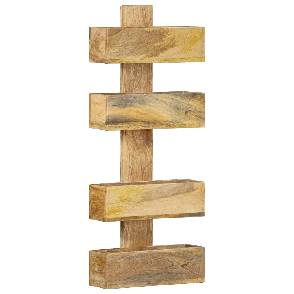 vidaXL Ραφιέρα Τοίχου για Περιοδικά 30x11x72 εκ. από Μασίφ Ξύλο Μάνγκο