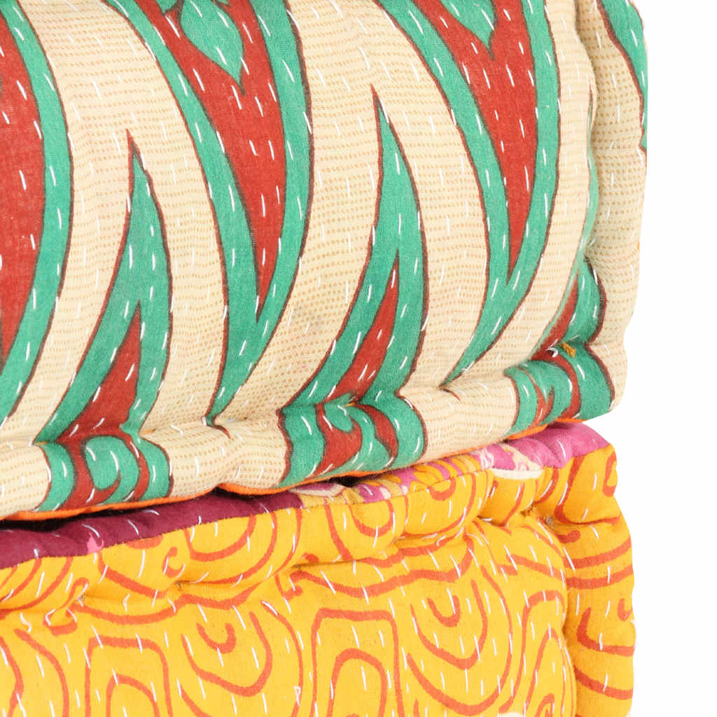 vidaXL Πουφ Patchwork 60 x 70 x 36 εκ. Υφασμάτινο