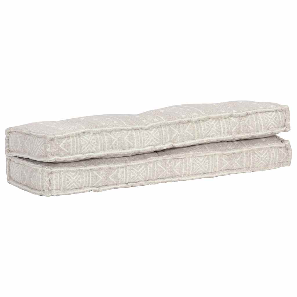 vidaXL Μαξιλάρι για Καναπέ Παλέτας Ανοιχτό Καφέ Patchwork Υφασμάτινο