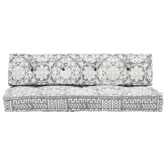 vidaXL Μαξιλάρι για Καναπέ Παλέτας Ανοιχτό Γκρι Patchwork Υφασμάτινο