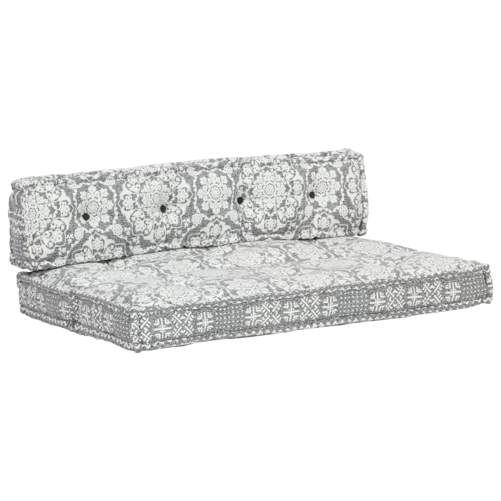 vidaXL Μαξιλάρι για Καναπέ Παλέτας Ανοιχτό Γκρι Patchwork Υφασμάτινο