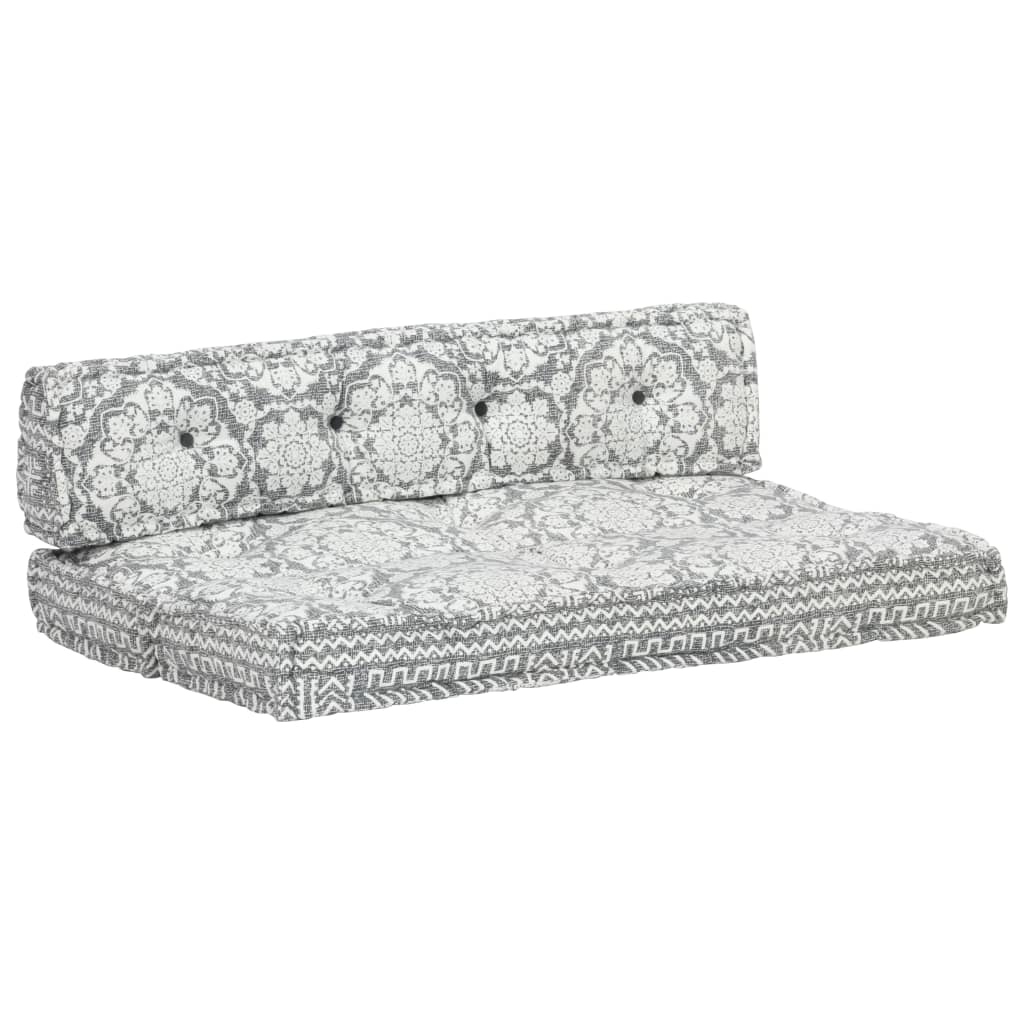 vidaXL Μαξιλάρι για Καναπέ Παλέτας Ανοιχτό Γκρι Patchwork Υφασμάτινο