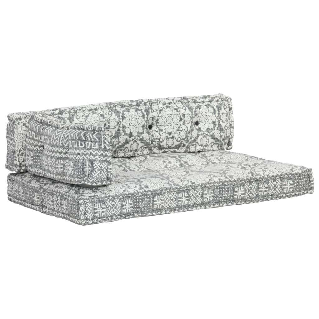 vidaXL Μαξιλάρι για Καναπέ Παλέτας Ανοιχτό Γκρι Patchwork Υφασμάτινο