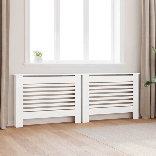 vidaXL Καλύμματα Καλοριφέρ 2 τεμ. Λευκά 112 x 19 x 81,5 εκ. από MDF