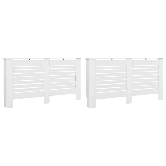 vidaXL Καλύμματα Καλοριφέρ 2 τεμ. Λευκά 152 x 19 x 81,5 εκ. από MDF