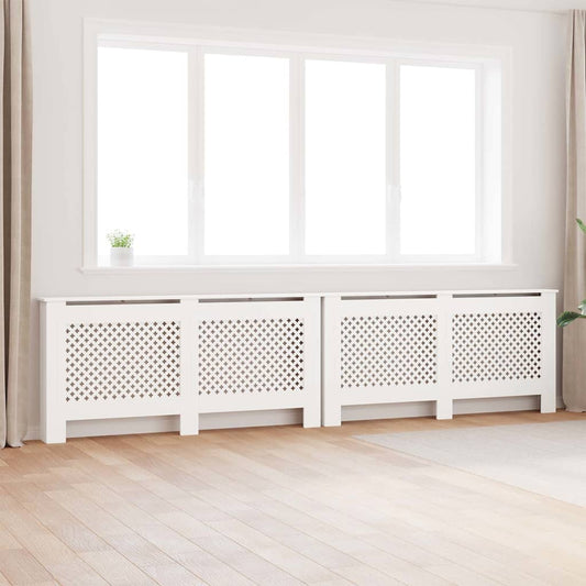 vidaXL Καλύμματα Καλοριφέρ 2 τεμ. Λευκά 172 x 19 x 81,5 εκ. από MDF