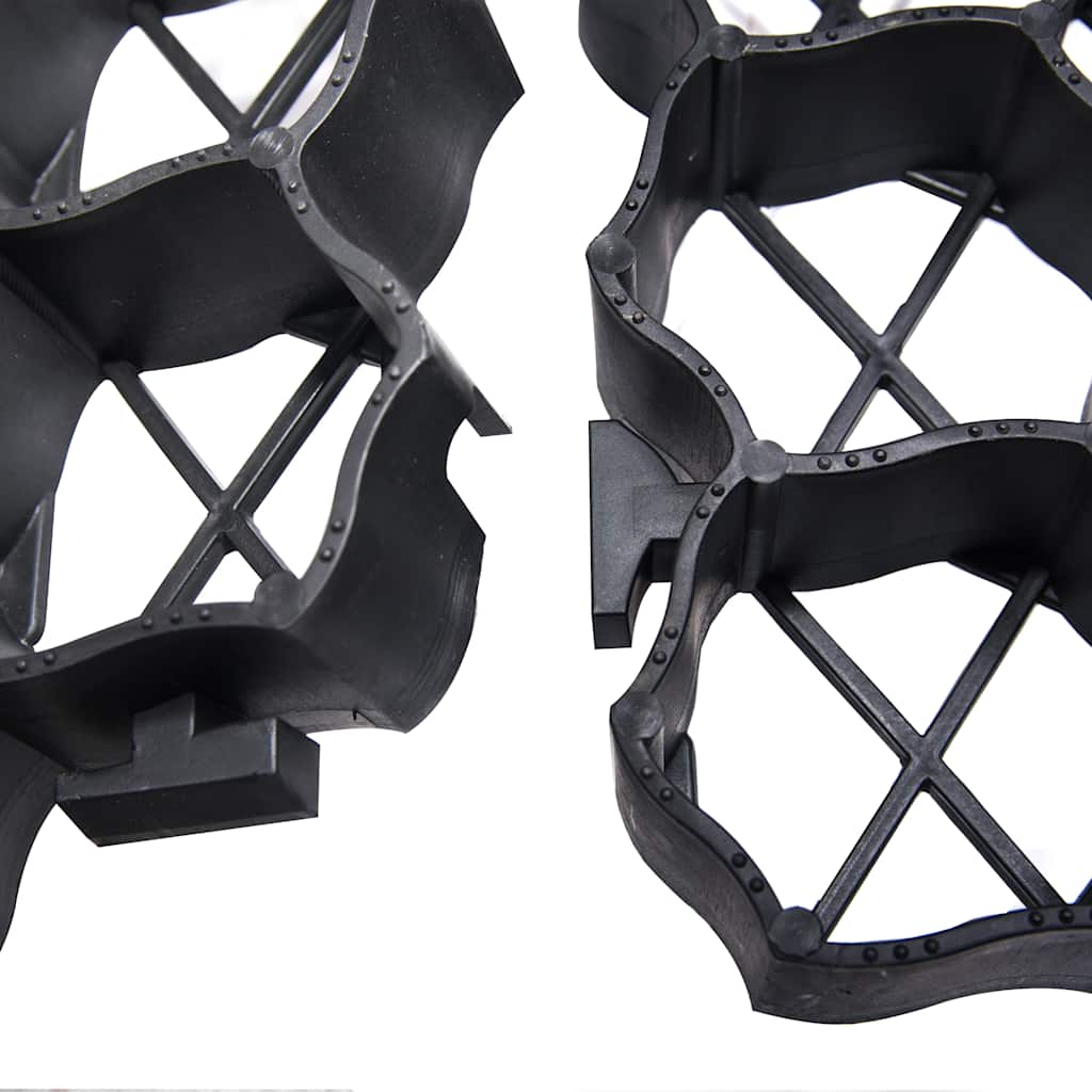 vidaXL Πλέγμα Γκαζόν 16 τεμ. Μαύρο 60 x 40 x 3 εκ. Πλαστικό