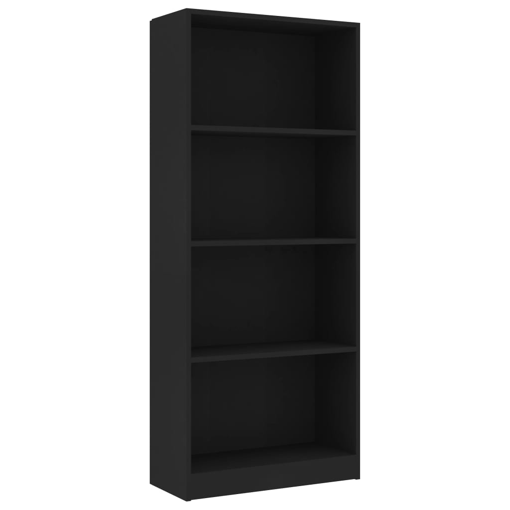 vidaXL Βιβλιοθήκη με 4 Ράφια Λευκή 60 x 24 x 142 εκ. από Επεξ. Ξύλο