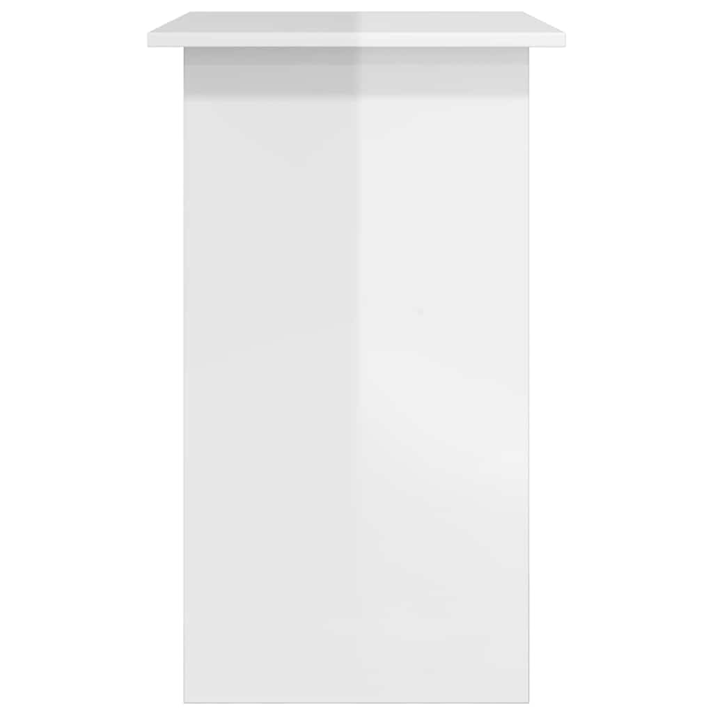 vidaXL Γραφείο Γυαλιστερό Λευκό 80 x 45 x 74 εκ. από Επεξ. Ξύλο