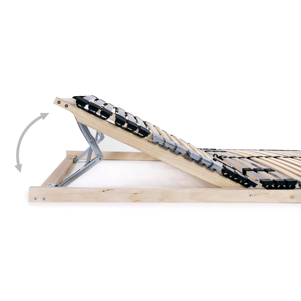 vidaXL Τελάρα Κρεβατιού 2 τεμ. με 42 Σανίδες & 7 Ζώνες 90 x 200 εκ.