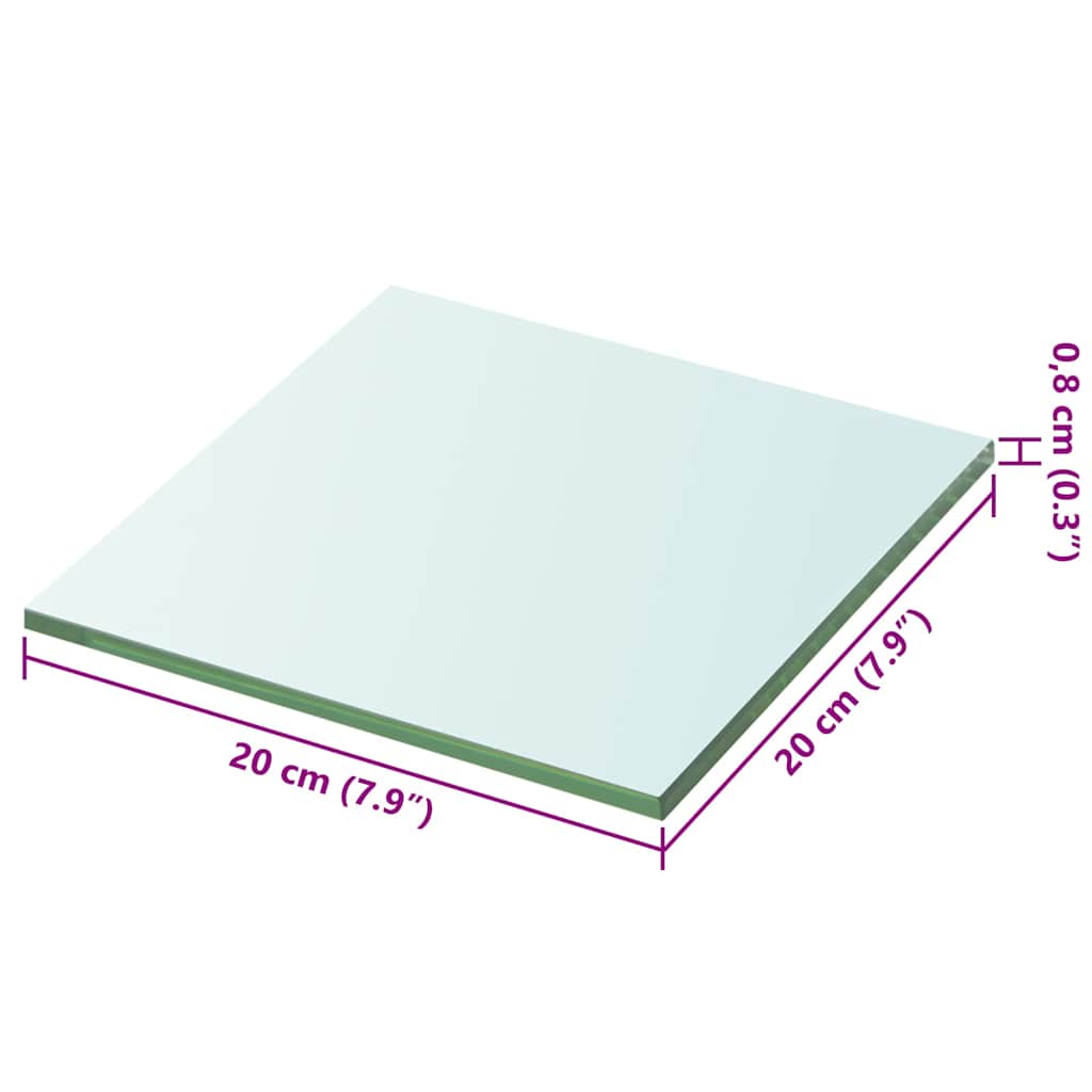 vidaXL Ράφια Πάνελ 2 τεμ. Διάφανα 20 x 20 εκ. Γυάλινα