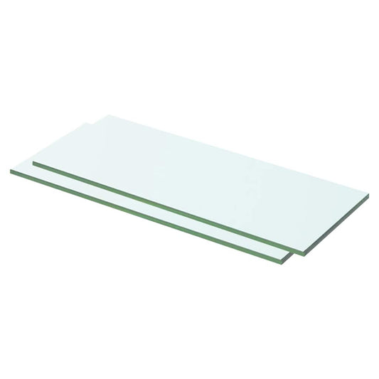vidaXL Ράφια Πάνελ 2 τεμ. Διάφανα 50 x 15 εκ. Γυάλινα