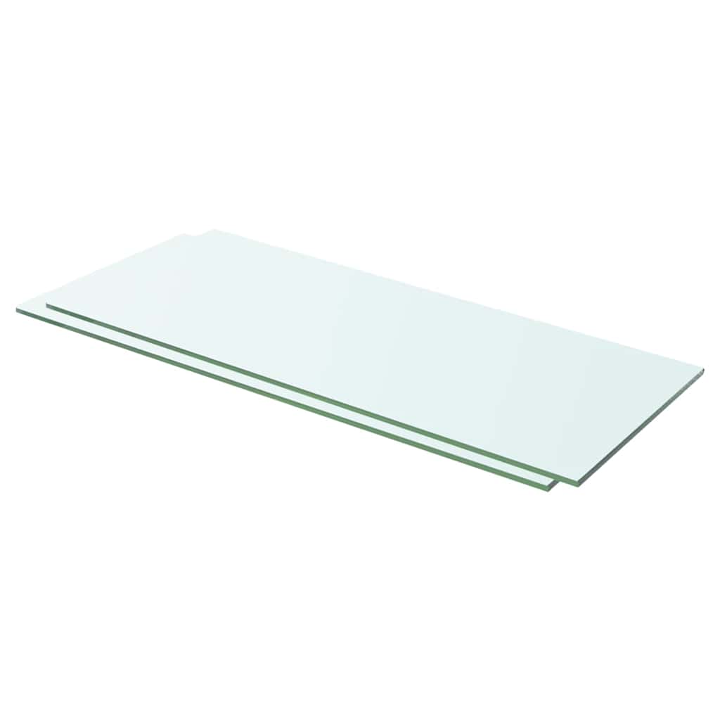 vidaXL Ράφια Πάνελ 2 τεμ. Διάφανα 60 x 20 εκ. Γυάλινα