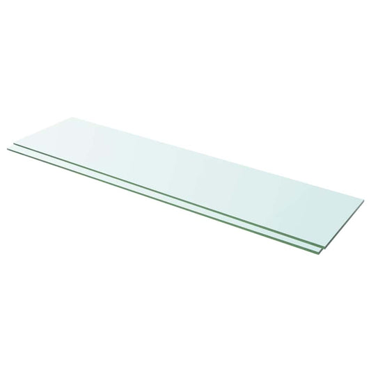vidaXL Ράφια Πάνελ 2 τεμ. Διάφανα 100 x 25 εκ. Γυάλινα