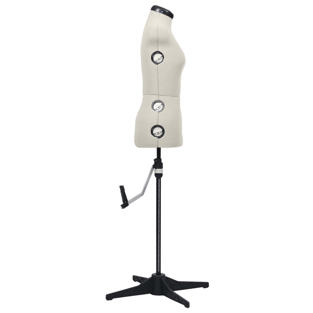 vidaXL Κούκλα Ραπτικής Ρυθμιζόμενη Γυναικεία Κρεμ S Μέγεθος 33-40