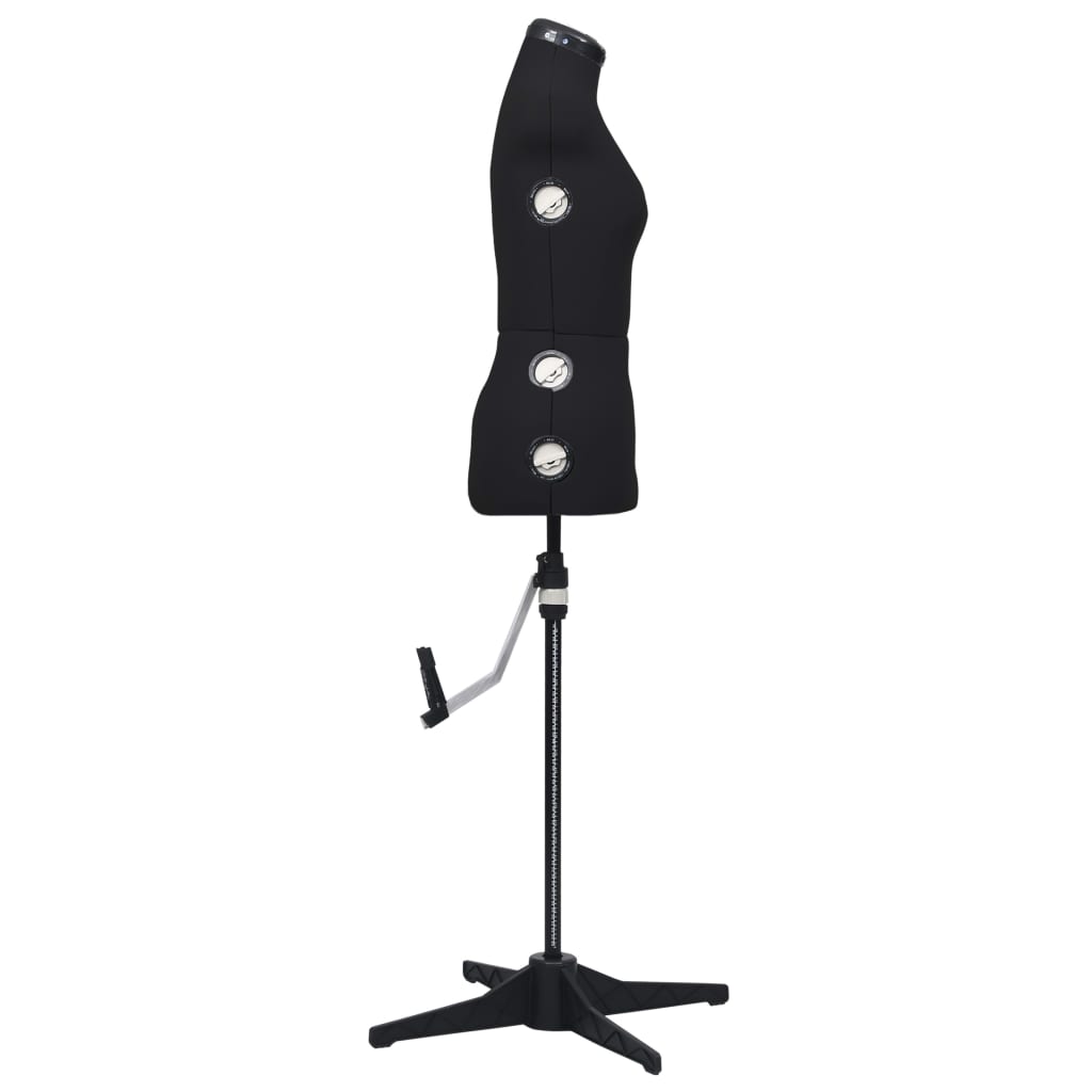 vidaXL Κούκλα Ραπτικής Ρυθμιζόμενη Γυναικεία Μαύρη S Μέγεθος 33-40