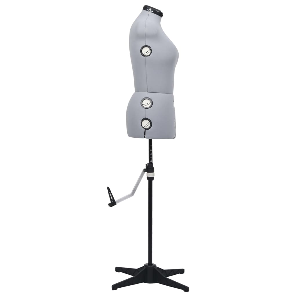 vidaXL Κούκλα Ραπτικής Ρυθμιζόμενη Γυναικεία Γκρι Μ Μέγεθος 40-46