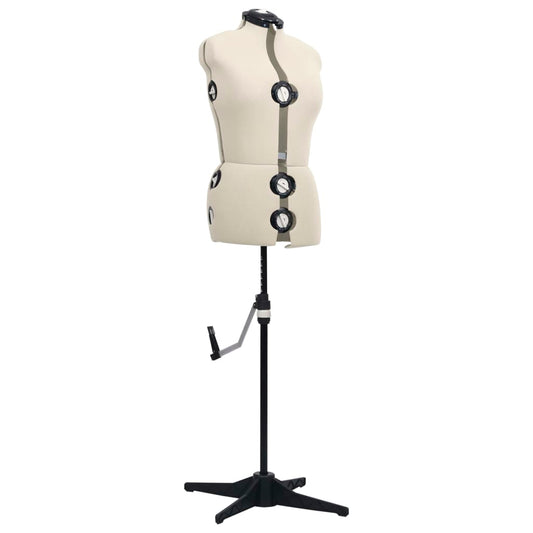 vidaXL Κούκλα Ραπτικής Ρυθμιζόμενη Γυναικεία Κρεμ Μ Μέγεθος 40-46