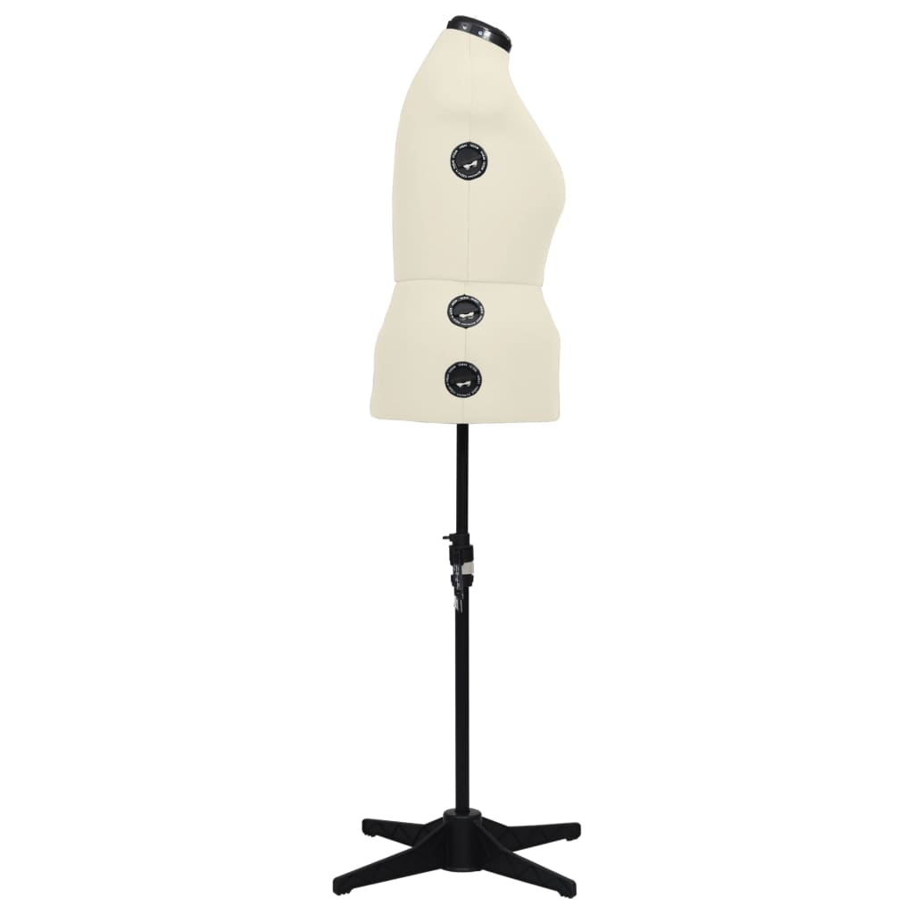 vidaXL Κούκλα Ραπτικής Ρυθμιζόμενη Γυναικεία Κρεμ L Μέγεθος 44-50