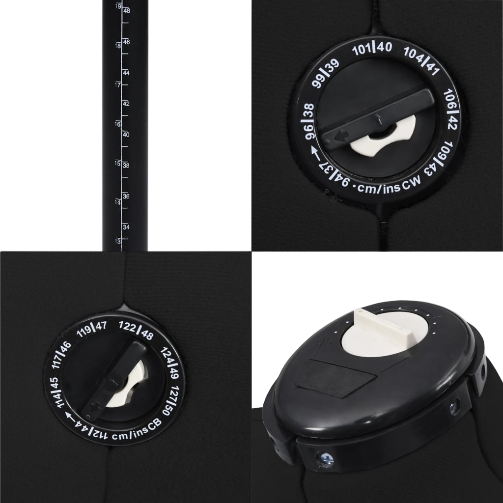 vidaXL Κούκλα Ραπτικής Ρυθμιζόμενη Γυναικεία Μαύρη L Μέγεθος 44-50