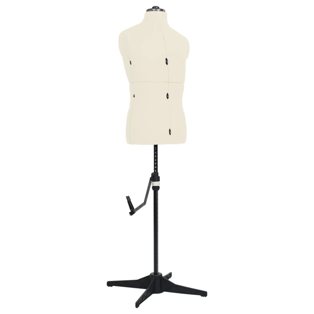 vidaXL Κούκλα Ραπτικής Ρυθμιζόμενη Αντρική Κρεμ Μέγεθος 37-45