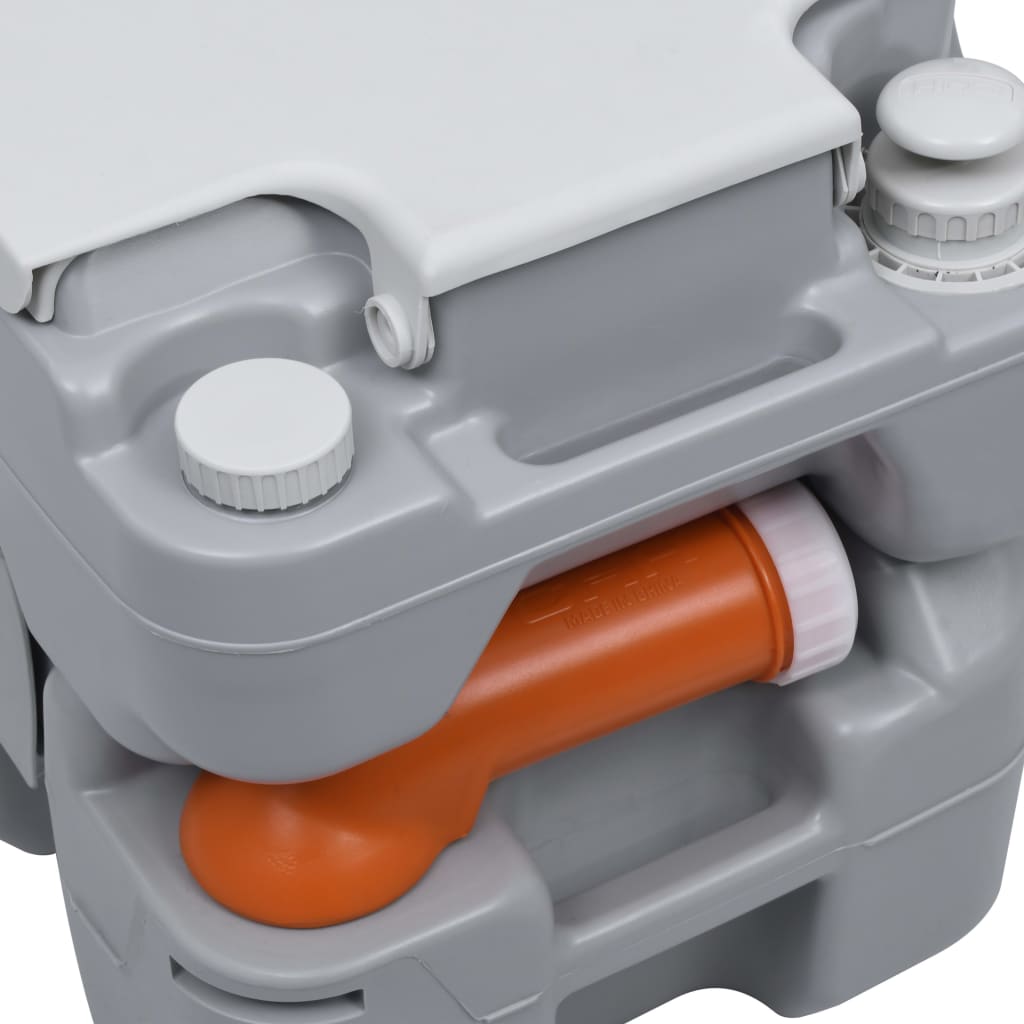 vidaXL Τουαλέτα Κάμπινγκ Φορητή Γκρι 20+10 Λίτρα