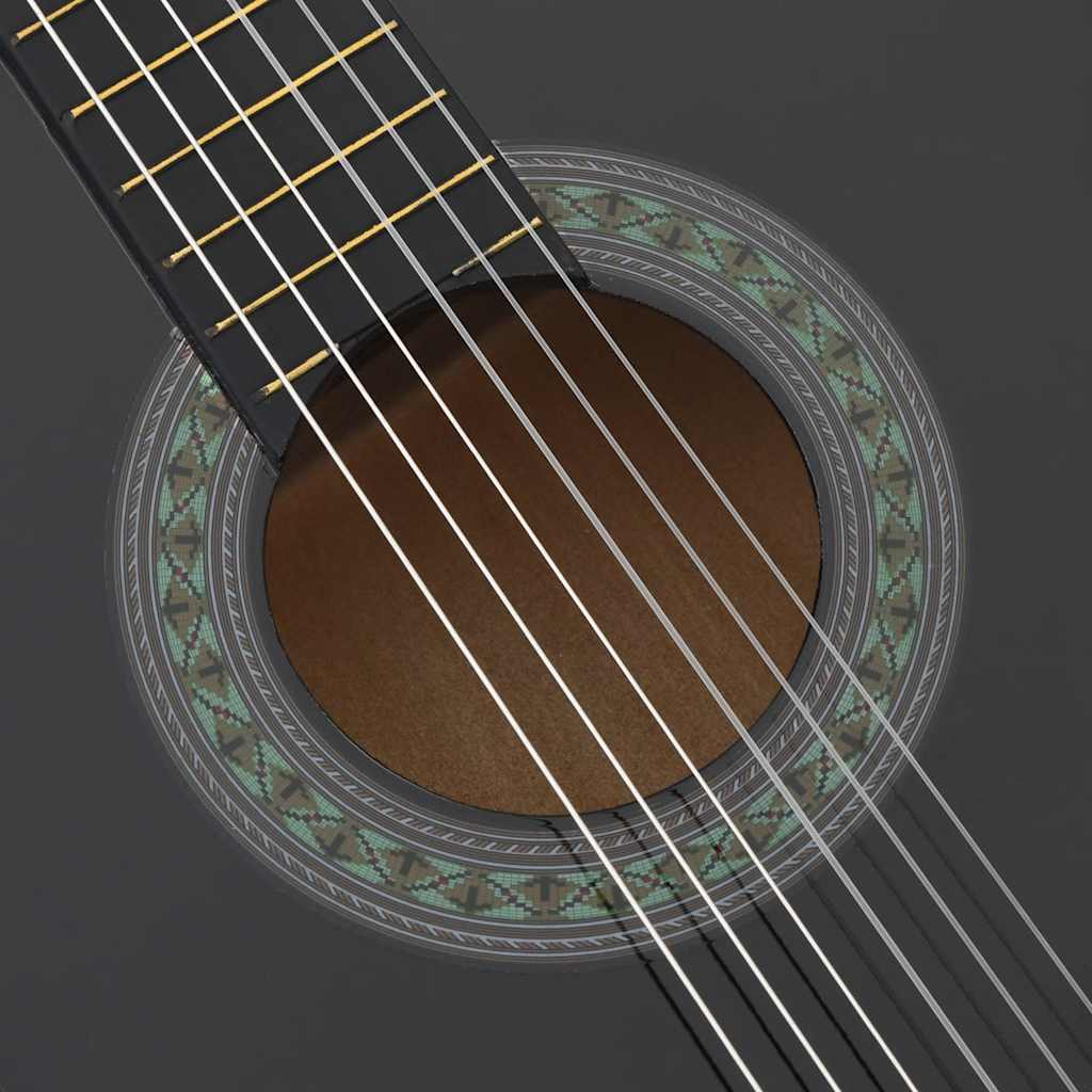 vidaXL Κλασική Κιθάρα για Αρχάριους Μαύρη 4/4 39'' από Ξύλο Φιλύρας