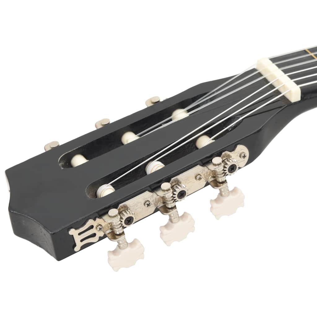vidaXL Κλασική Κιθάρα Σετ 8 Τεμαχίων για Αρχάριους Μαύρο 3/4 36"
