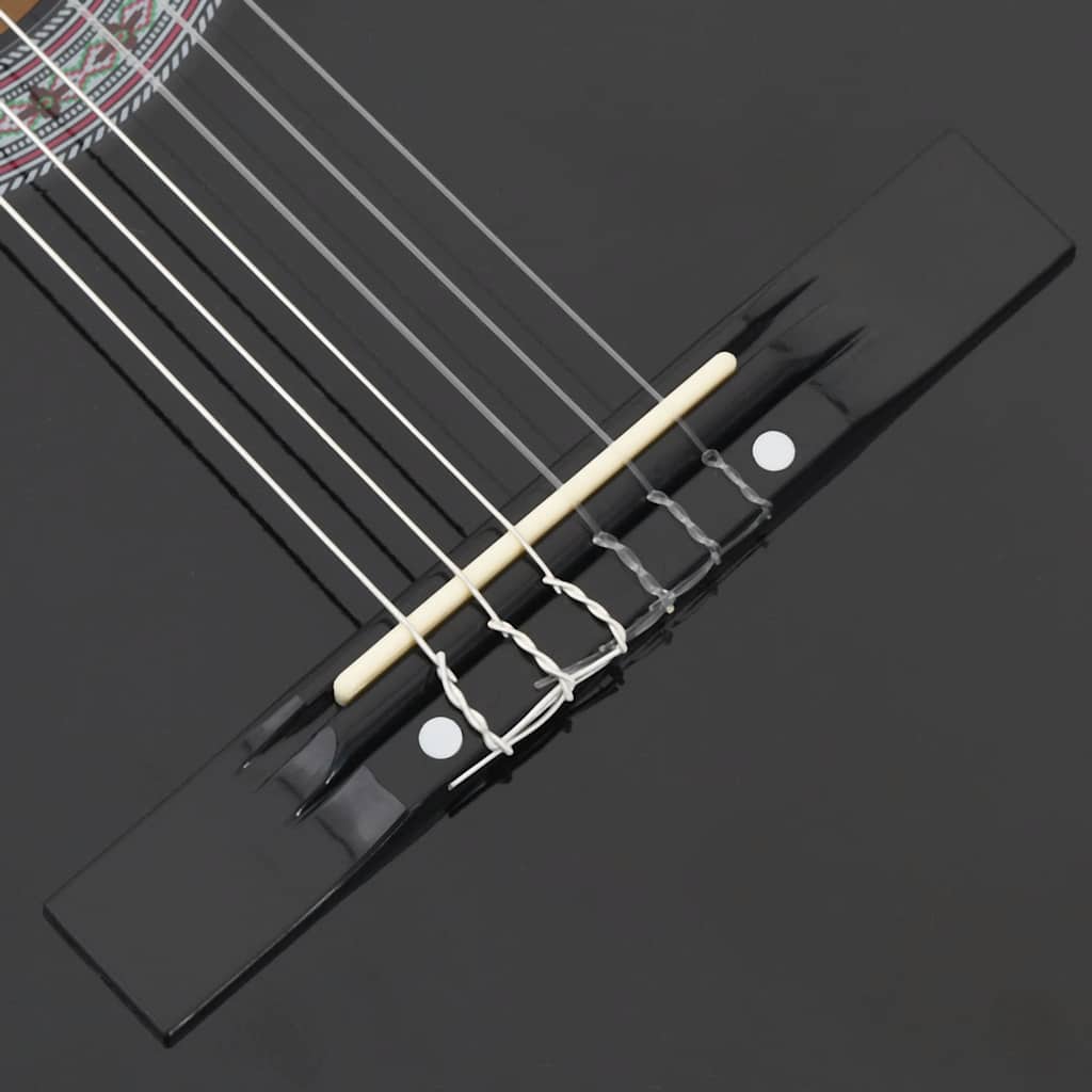 vidaXL Κιθάρα Western Classical Cutaway με 6 Χορδές Μαύρη 38"