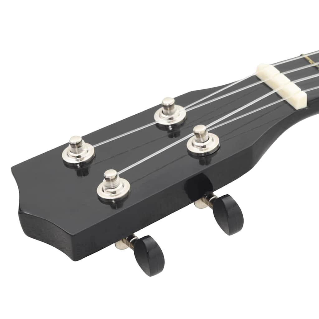 vidaXL Γιουκαλίλι Σοπράνο Σετ Παιδικό Μαύρο 21'' με Θήκη