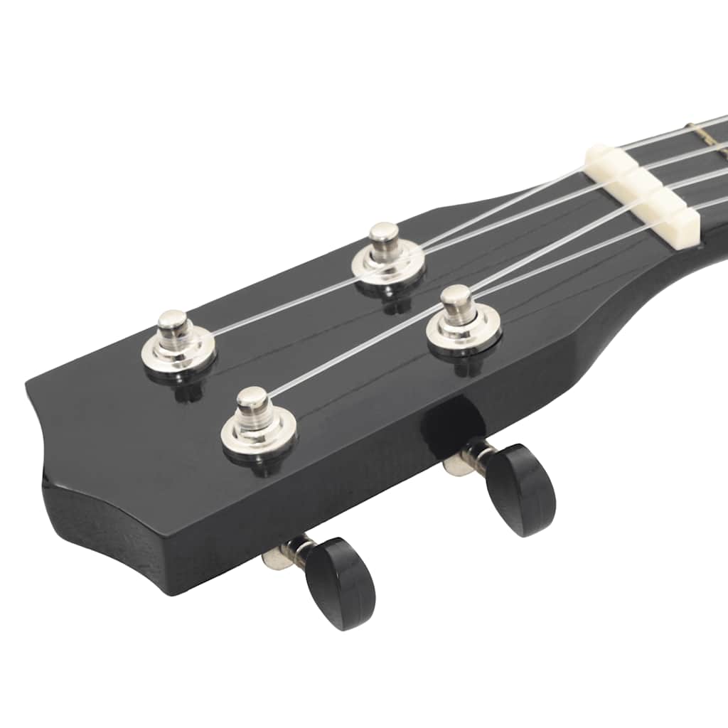 vidaXL Γιουκαλίλι Σοπράνο Σετ Παιδικό Μαύρο 23'' με Θήκη