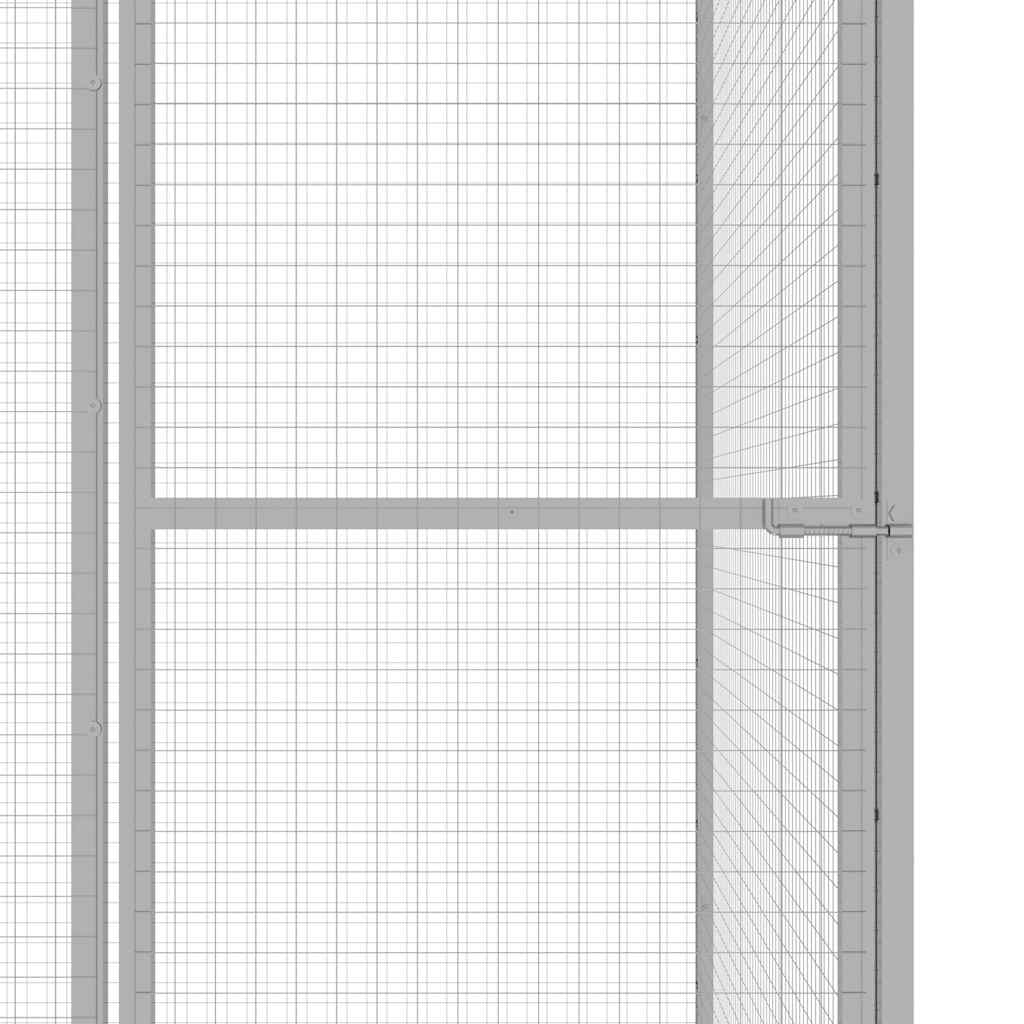 vidaXL Κλουβί Γάτας 3 x 1,5 x 2,5 μ. από Γαλβανισμένο Χάλυβα