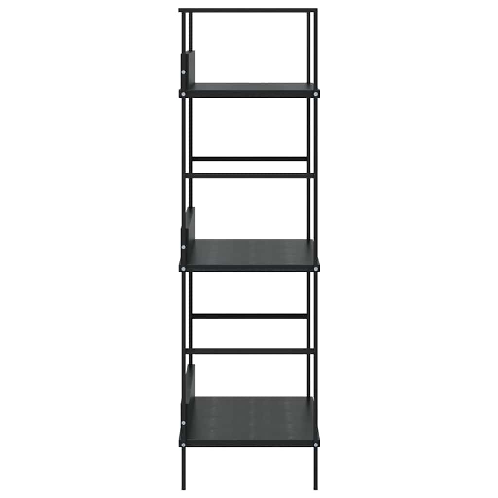 vidaXL Ραφιέρα 3 Επιπέδων Μαύρη 60x27,6x90,5 εκ. Επεξεργασμένο Ξύλο