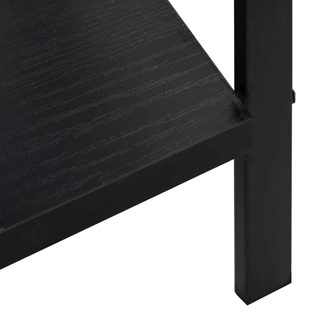 vidaXL Ραφιέρα 3 Επιπέδων Μαύρη 60x27,6x90,5 εκ. Επεξεργασμένο Ξύλο
