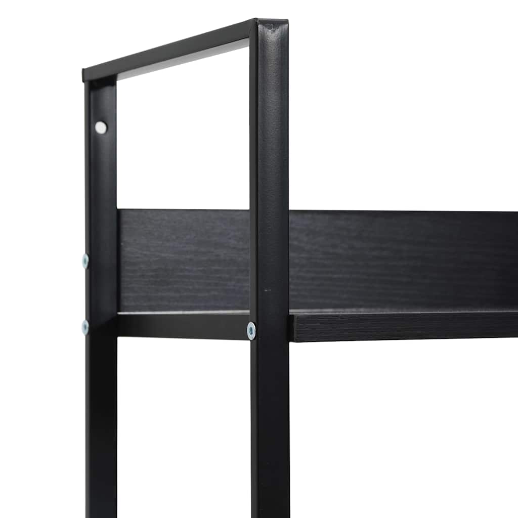 vidaXL Ραφιέρα 3 Επιπέδων Μαύρη 60x27,6x90,5 εκ. Επεξεργασμένο Ξύλο