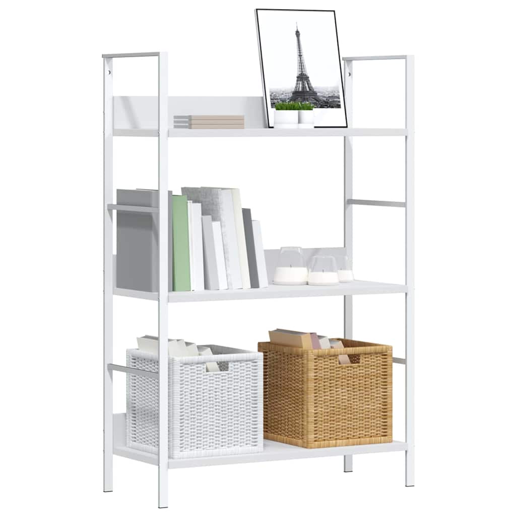vidaXL Ραφιέρα 3 Επιπέδων Λευκή 60x27,6x90,5 εκ. Επεξεργασμένο Ξύλο