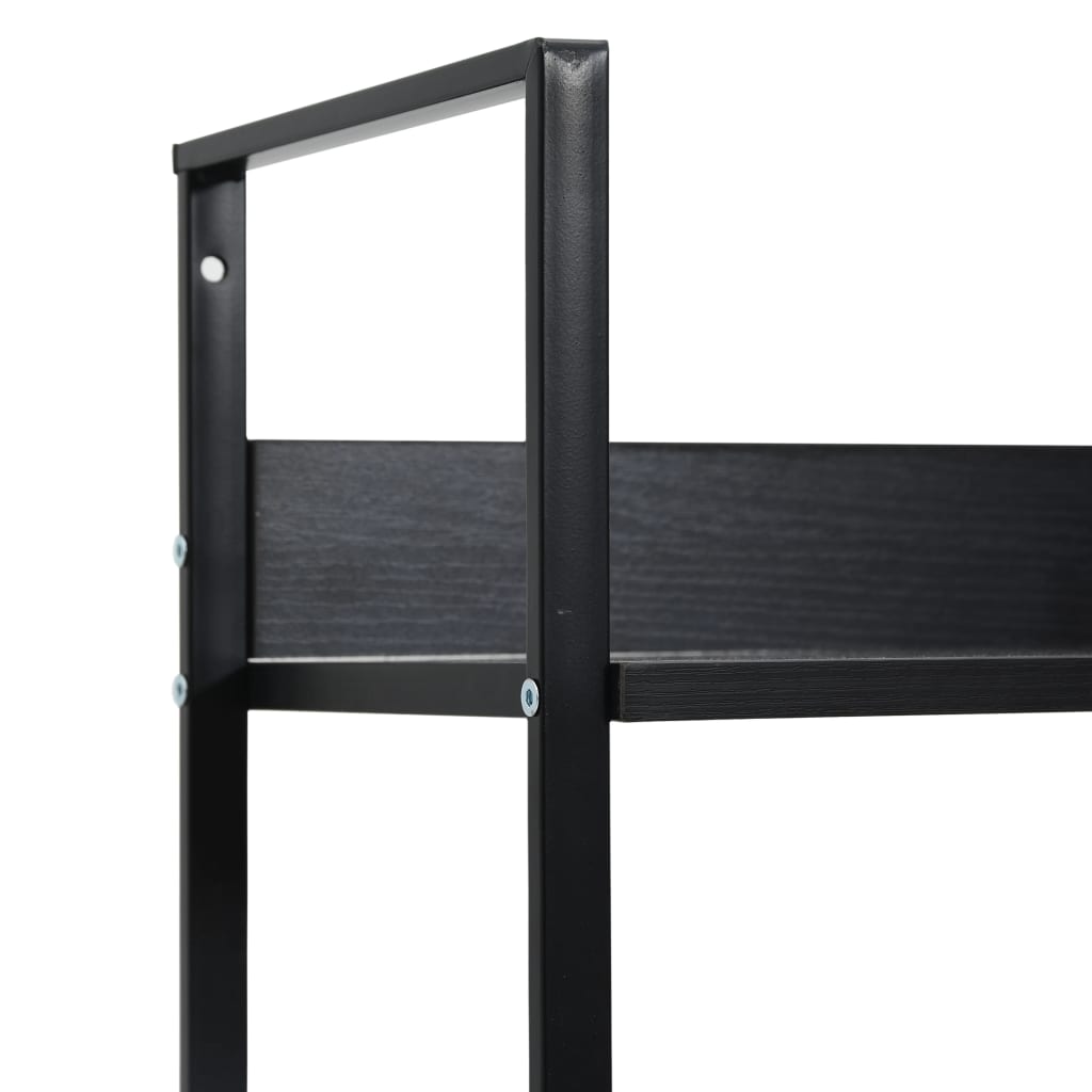vidaXL Ραφιέρα 4 Επιπέδων Μαύρη 60x27,6x124,5 εκ. Επεξεργασμένο Ξύλο