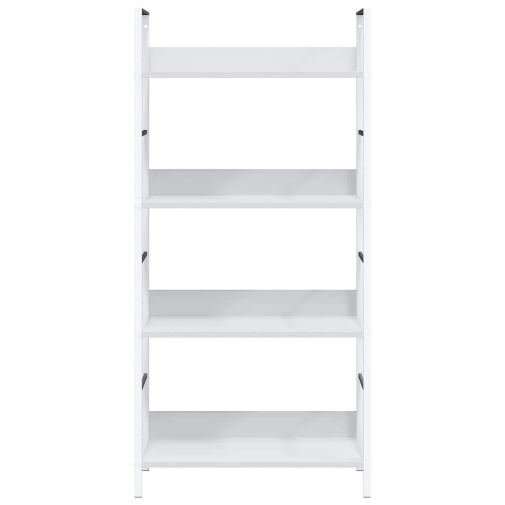 vidaXL Ραφιέρα 4 Επιπέδων Λευκή 60x27,6x124,5 εκ. Επεξεργασμένο Ξύλο